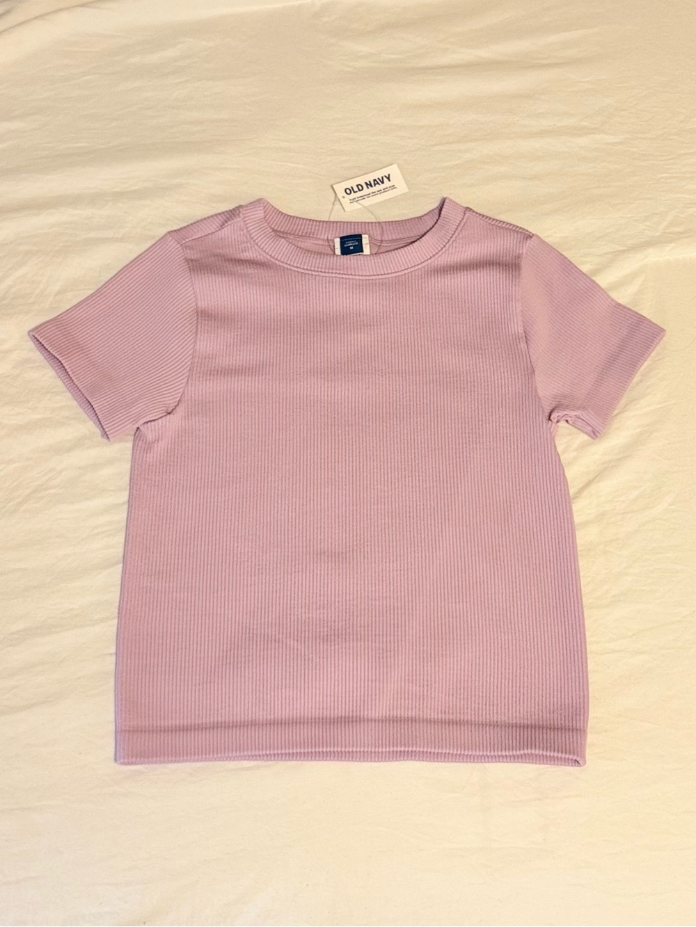 Old Navy Short Sleeve Ribbed Seamless Tee - Light Purple